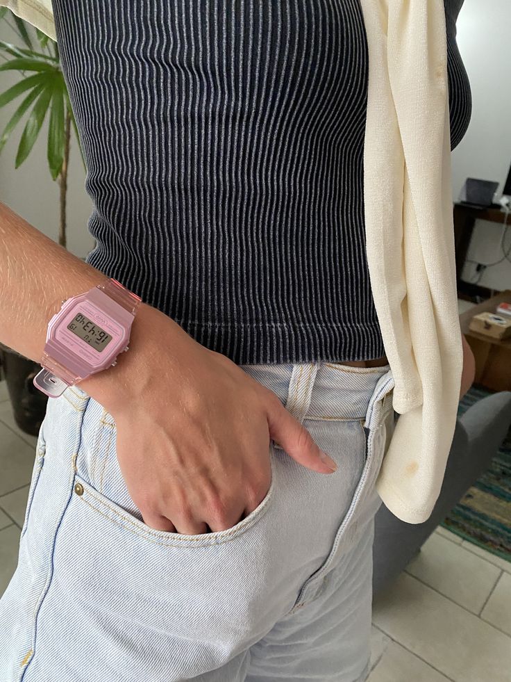 Reloj Casio F91w Rosa