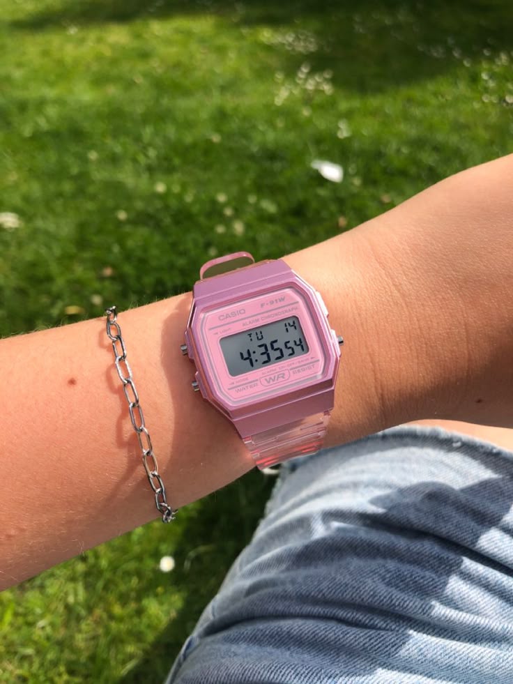 Reloj Casio F91w Rosa