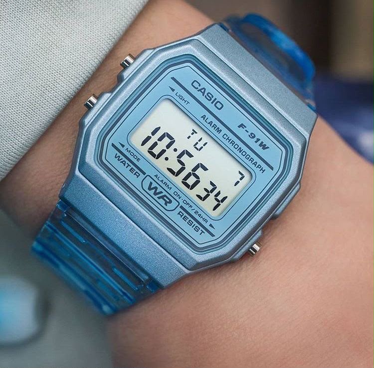 Reloj Casio F91W Azul