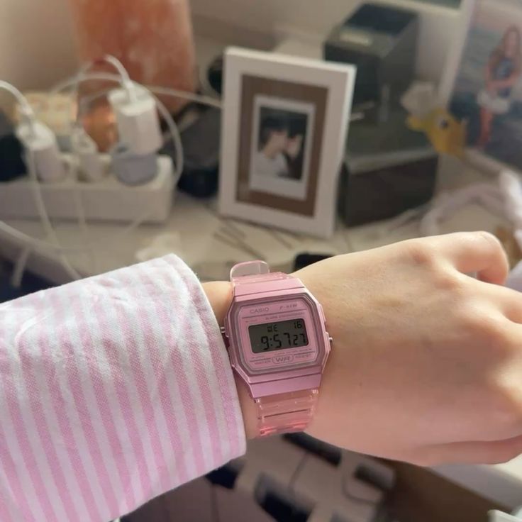 Reloj Casio F91w Rosa