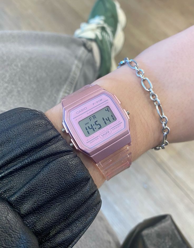 Reloj Casio F91w Rosa